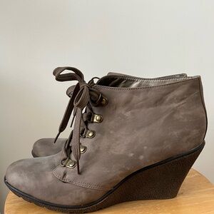 Brown Wedge Ankle Boots